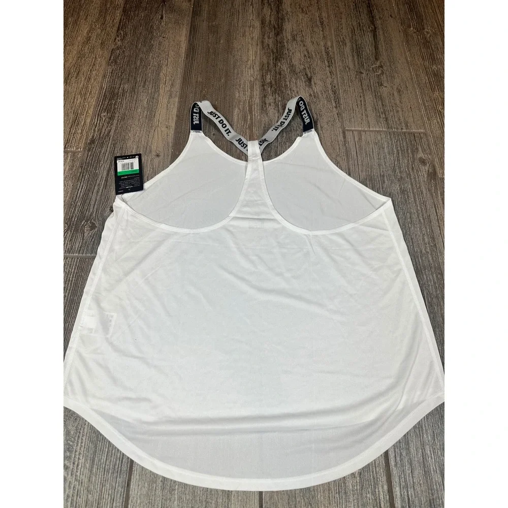 Nike Dri-FIT Training‎ Tank Top Women's XL White Just Do It Straps